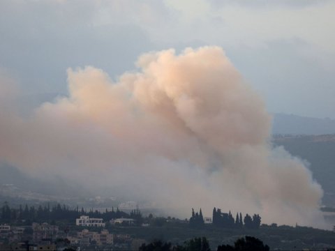 FOTO: Sengit, Perang Israel Vs Hizbullah Lebanon Saling Gempur hingga Hancurkan Salah Satu Pusat Permukiman Kedua Negara