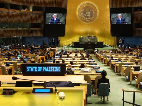 FOTO: Momen PM Israel Benjamin Netanyahu Pidato di Sidang Umum PBB Diwarnai Aksi Walk Out Sejumlah Negara