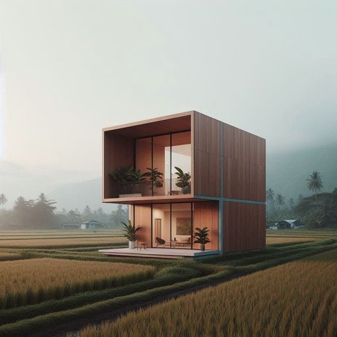 Tak Selalu Ndeso, Ini 7 Desain Rumah Minimalis Pinggir Sawah yang Estetik dan Bikin Tetangga Iri