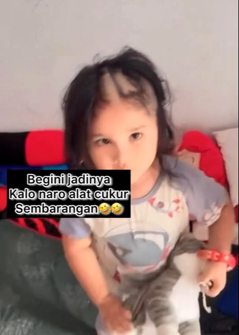 Rambut Bocah Ini Jadi Tak Beraturan Setelah Bermain Alat Cukur yang Ditemukannya, Jadi Pelajaran bagi Orang Tua