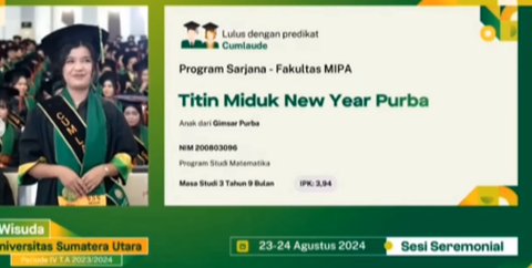 Kuliah Hanya 3 Tahun Raih Nilai Tertinggi, Nama Mahasiswi Cantik ini Bikin Rektor Bereaksi