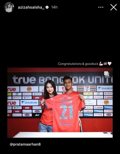 Azizah Salsha Setia Dampingi Pratama Arhan Teken Kontrak Gabung Bangkok United, Banjir Sorotan