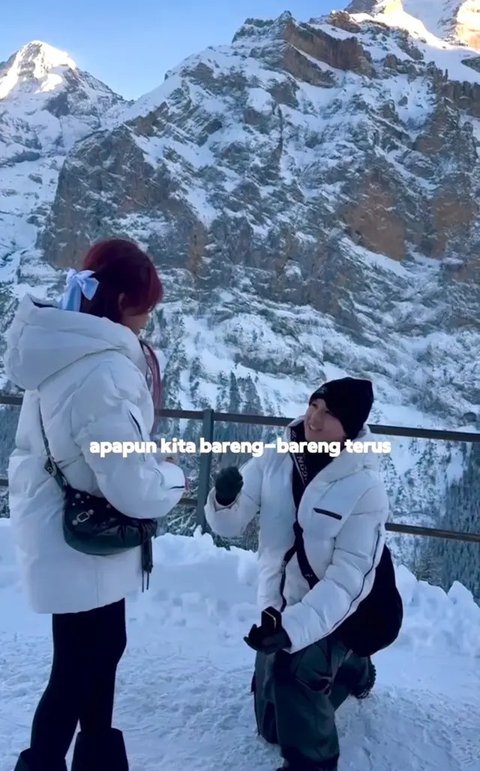 7 Momen Romantis Brisia Jodie Dilamar Jonathan Alden Lagi, Kali Ini saat Liburan Bareng di Swiss