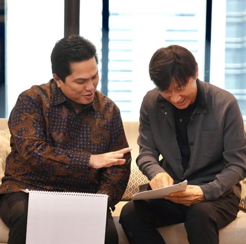 Ketum PSSI Erick Thohir Balas Terima Kasih ke Shin Tae Yong dan Sambut Hangat Patrick Kluivert