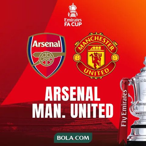 Live Streaming Piala FA Arsenal Vs Manchester United pukul 22.00 WIB