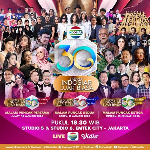 Kolaborasi Jamrud & Wali di Panggung Malam Puncak Konser 3 Dekade Indosiar Jadi Momen Mengesankan