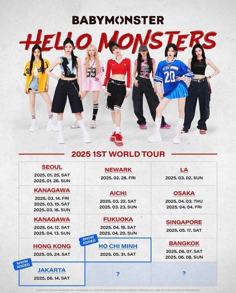 Simak Tanggalnya, BABYMONSTER Resmi Tambah Jadwal Konser Pertama di Indonesia