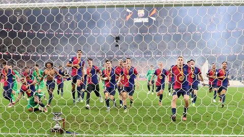 FOTO: Ngerinya Barcelona Bantai Real Madrid Lewat Comeback Spektakuler di Final Supercopa de Espana 2025