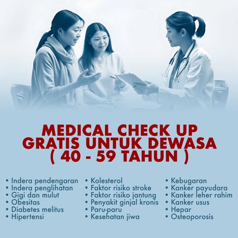 Begini Kategori Medical Check Up Gratis dari Presiden Prabowo, Perhatikan Tiap Tes yang Diberikan