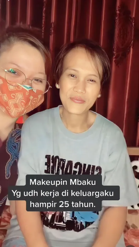 Potret Asisten Rumah Tangga Di-makeup Jadi Lebih Muda, Hasilnya Kayak Usia 20 tahunan, Cakep Banget!
