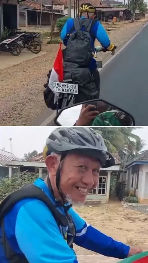 Viral Kakek 63 Tahun Naik Sepeda dari Tangerang Selatan Menuju Makkah, Aksinya Tuai Dukungan Warganet