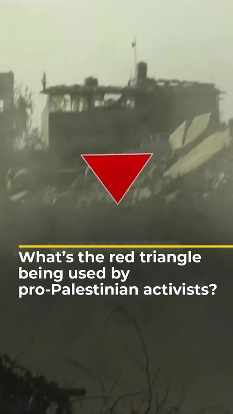 Selain Semangka, Segitiga Merah Terbalik Jadi Simbol Perlawanan Palestina Terhadap Israel