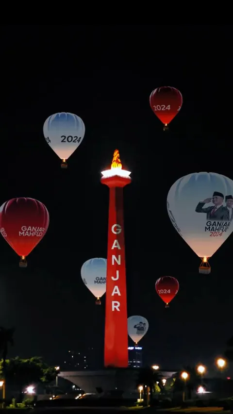 Viral Balon Udara Ganjar-Mahfud di Monas, Ini Penjelasan Pemprov DKI