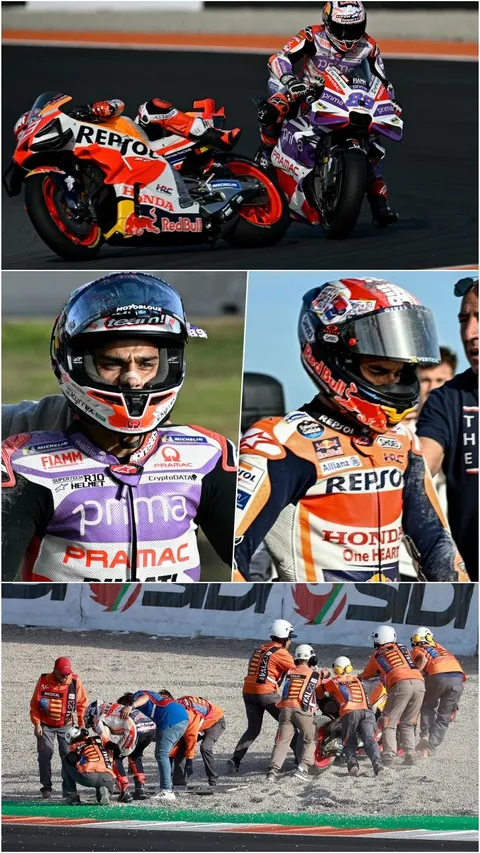 FOTO: Momen Jorge Martin Seruduk Marc Marquez hingga Ikhlas Gelar Juara Dunia MotoGP 2023 untuk Pecco
