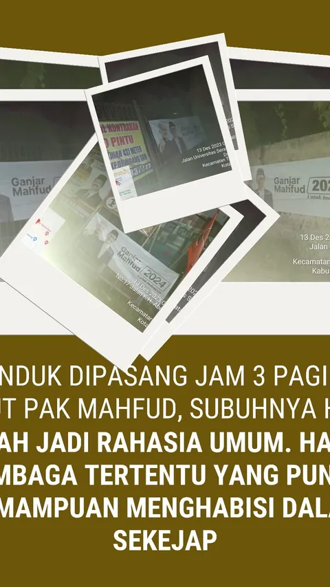 TPN Ungkap 70 Spanduk Paslon Nomor 3 untuk Sambut Mahfud di Banten Tiba-Tiba 