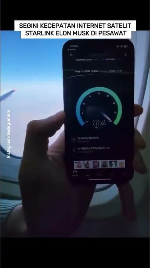 VIDEO: Segini Kecepatan Internet Satelit Starlink Elon Musk di Pesawat