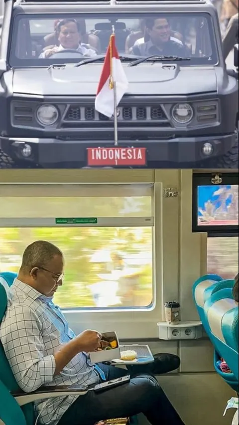 Saat Anies Seorang Diri di Kereta, Prabowo Satu Mobil Bareng Jokowi dan Erick