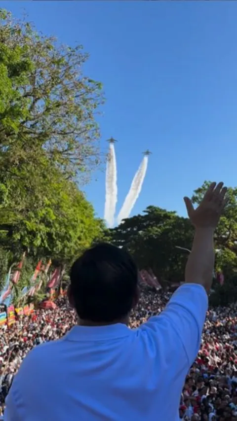 Jet Tempur Melintas Saat Prabowo Jalan Sehat di Sulsel, Ini Penjelasan TNI AU