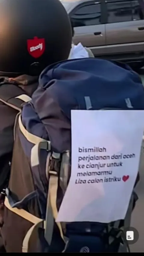Demi Lamar Sang Kekasih, Pria Ini Rela Tempuh Aceh-Cianjur Naik Motor