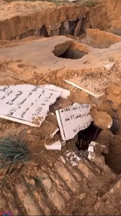 Benar-benar Keji, ini Penampakan Pemakaman Palestina di Gaza yang Digali & Diambil Mayatnya oleh Israel