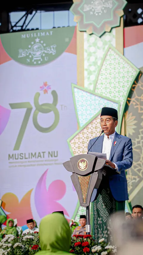 FOTO: Momen Jokowi Hadiri Harlah ke-78 Muslimat NU di GBK, Ingatkan Jangan Mau Diadu Domba karena Pemilu