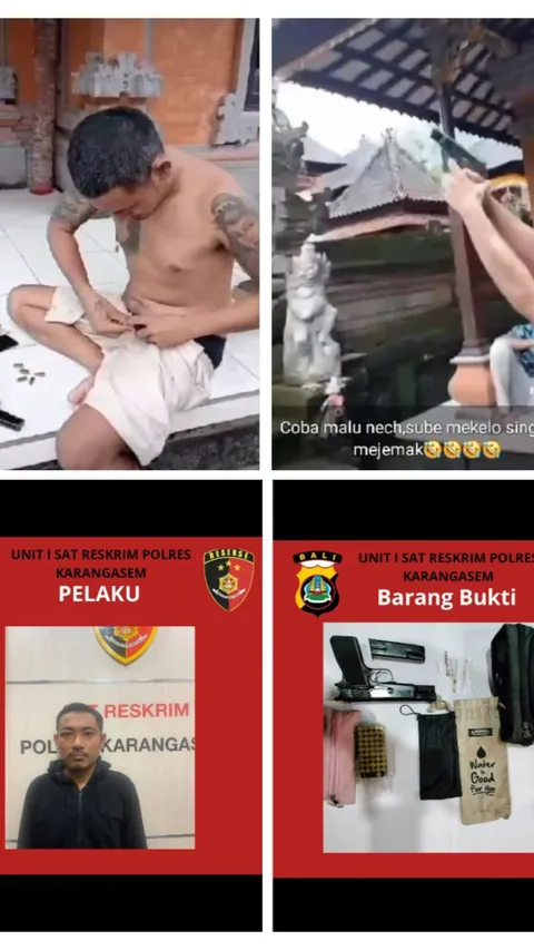 Viral Pria di Bali Pamer Pistol di Medsos, Berujung Diringkus Polisi