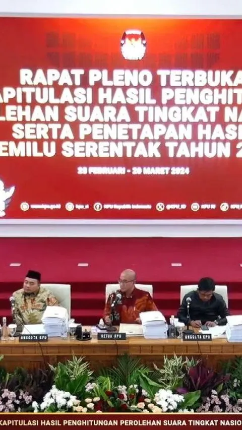 KPU Gelar Rapat Pleno Rekapitulasi Tingkat Nasional, Yogyakarta Jadi Provinsi Pertama Dibacakan