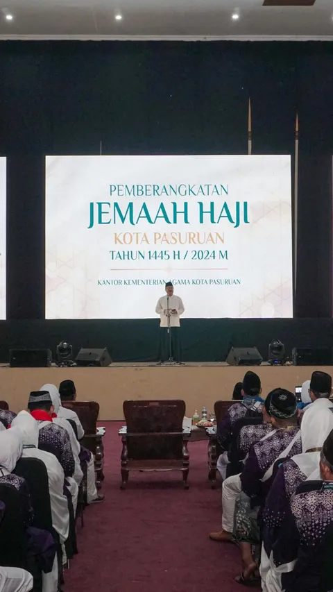 Ratusan Jemaah Calon Haji Kloter 46 di Pasuruan Diberangkatkan dengan Megah