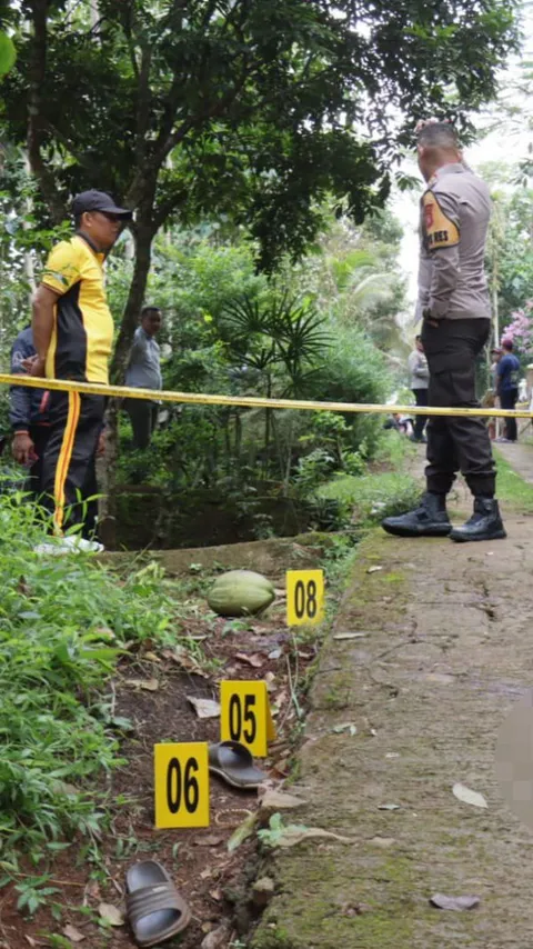 FOTO: Penampakan TKP Kasus Suami Mutilasi Istri di Ciamis, Darah Berceceran di Jalanan