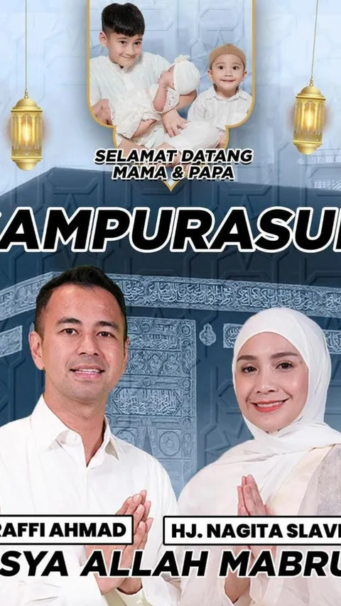 Potret Raffi Ahmad & Nagita Slavina Dihadiahi Ucapan Selamat Datang di Billboard, Ekspresi Wajah Rayyanza Jadi Perbincangan