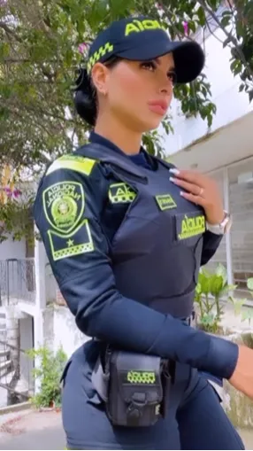 Narvaez is often seen at soccer matches in Colombia, where she works to security menage.