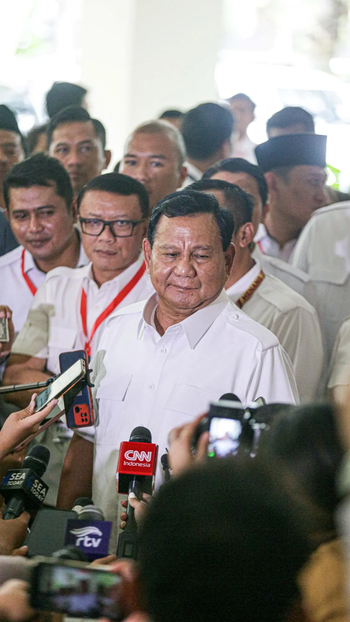 FOTO: Hadiri Rapimnas Partai Gerindra, Prabowo Subianto Bulatkan ...