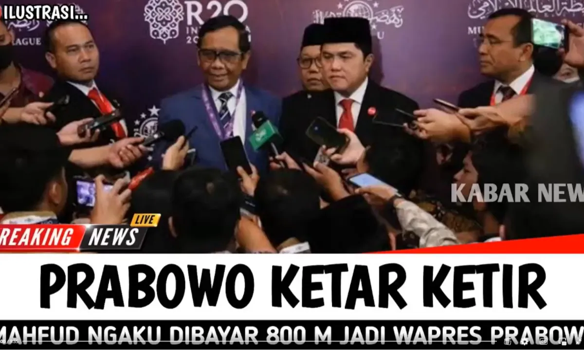 CEK FAKTA: Hoaks Pengakuan Mahfud MD Disogok Rp800 M Jadi Cawapres Prabowo