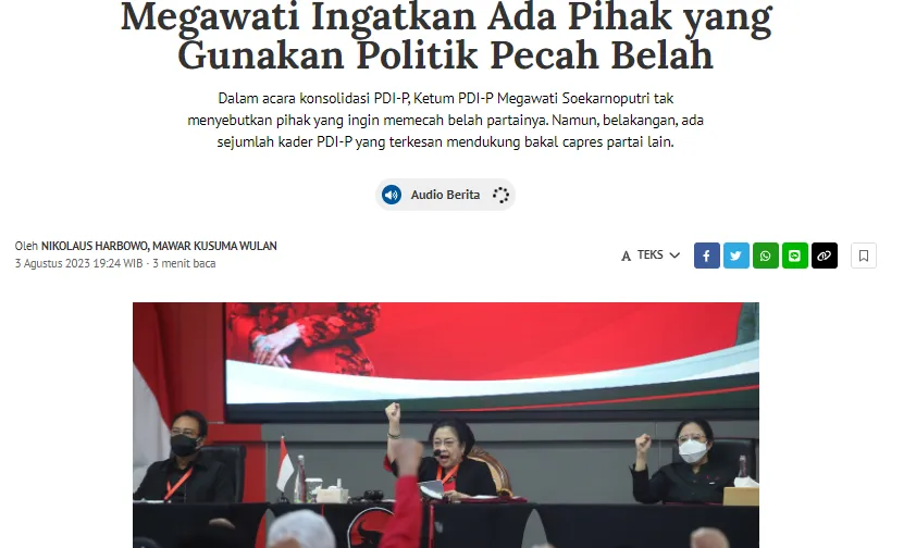 CEK FAKTA: Hoaks Video Megawati Marah Besar karena Jokowi 'Obok-Obok' PDIP