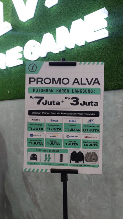 Motor Listrik Alva Tebar Diskon Harga Rp 10 Juta di IMOS 2023