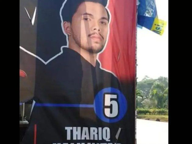 Potret wajah Thariq di sebuah baliho menuai beragam komentar.