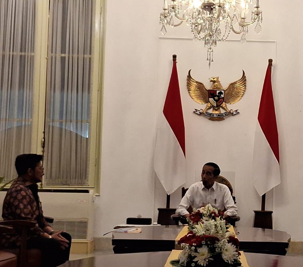 Usai Satu Jam Berbincang Serius Dengan Jokowi, Syahrul Yasin Limpo ...