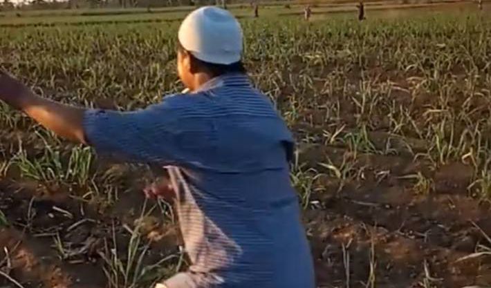 Aksi heroik pria bersarung putih