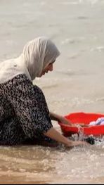 Kisah Pilu Warga Palestina di Pengungsian Minim Air Bersih, Mandi dan Cuci Baju di Laut