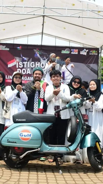Viral Pria di Lebak Rela Jual Vespa Kesayangan untuk Donasi Palestina, Aksinya Bikin Haru