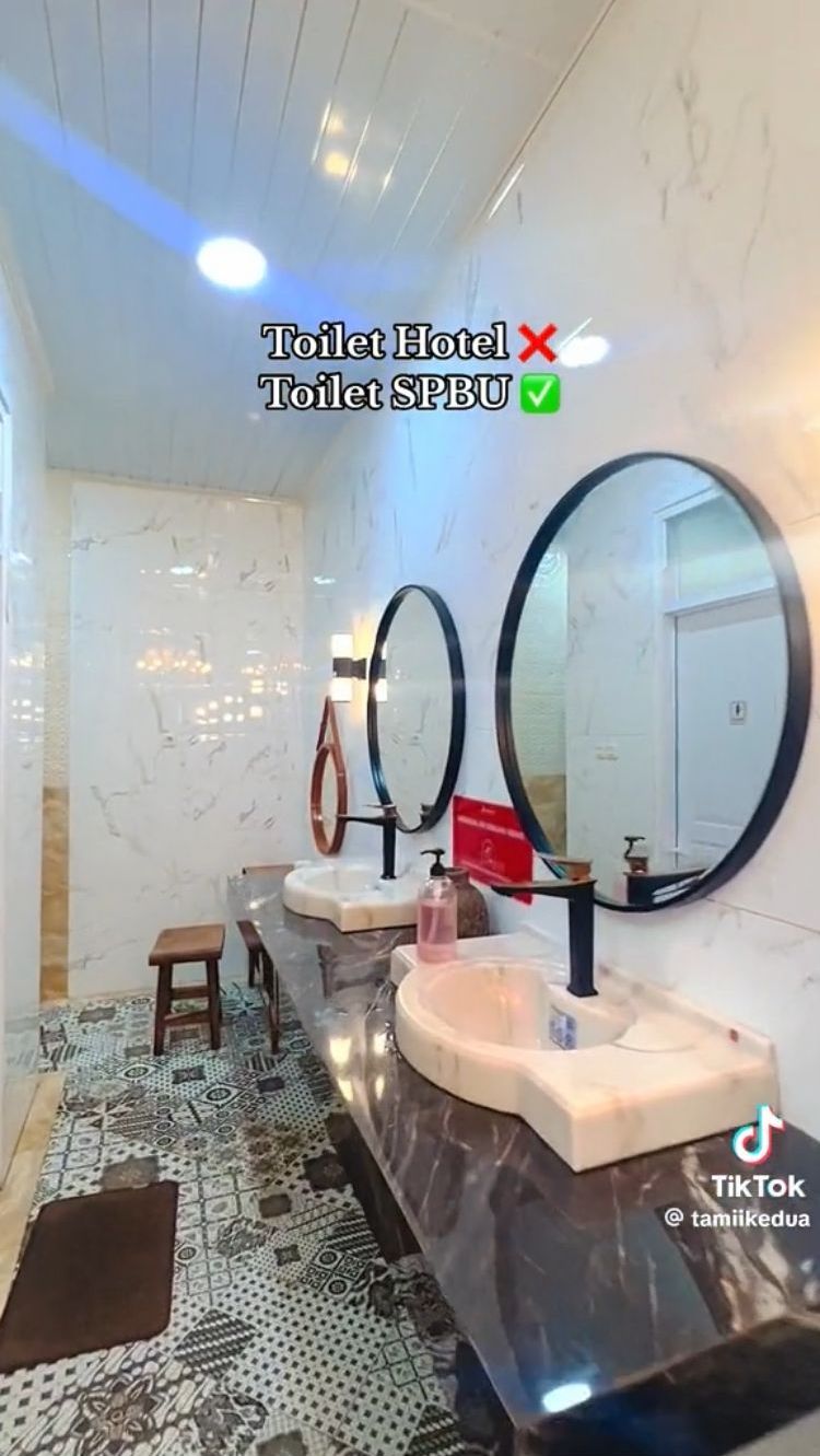 Potret Estetis Toilet SPBU di Sukabumi Bak di Hotel Mewah, Bikin Pengunjung Betah
