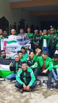 Aksi Solidaritas, Ribuan Driver Ojol Gelar Doa Bersama untuk Palestina