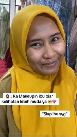 Video berdurasi 31 detik itu menunjukkan transformasi ibu-ibu yang seketika berubah menjadi anak muda yang cantik.