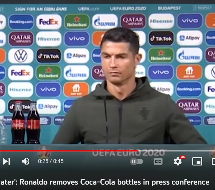 Video Cristiano Ronaldo Singkirkan Botol Minuman Bersoda karena Dukung Palestina, Cek Faktanya
