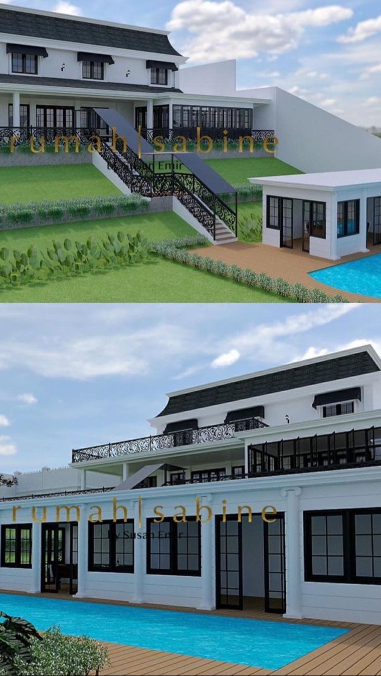 Tasyi menunjukkan desain renovasi rumah barunya.