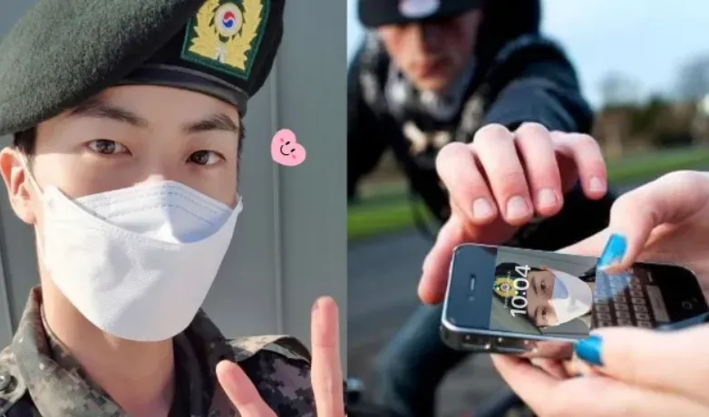 Suddenly a man approached her and tried to take the cell phone from her hand. But the robber was shocked when he saw the photo on the back of the cellphone he was about to steal.