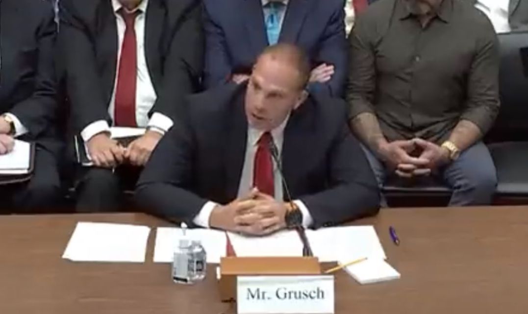 David Grusch is a former US intelligence officer.