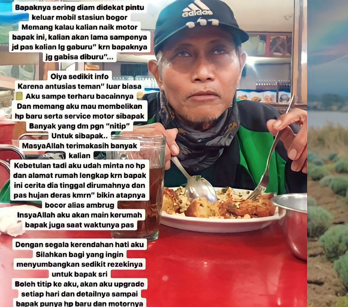 Tangis Elsya dan Nestapa Pak Ojek Tua