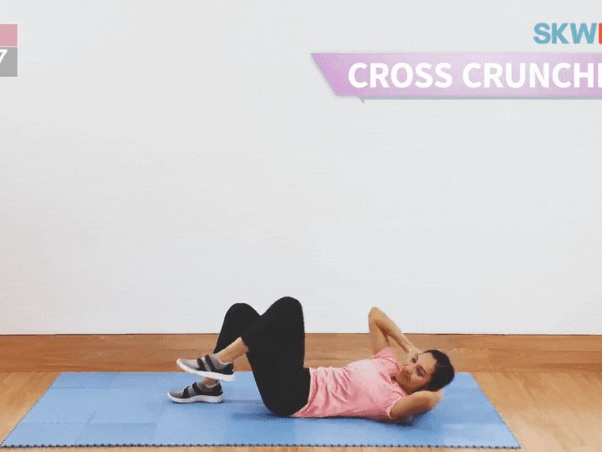 2. Cross Crunches