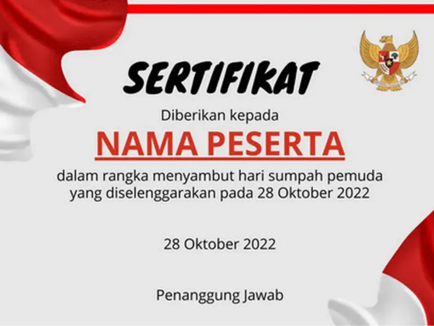 2. Pilih Template Piagam Penghargaan